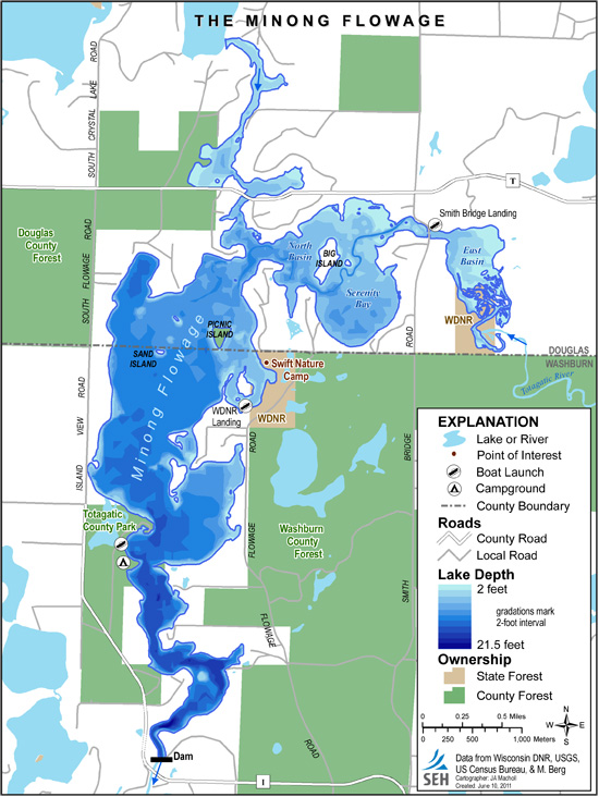 Minong-Flowage-Map